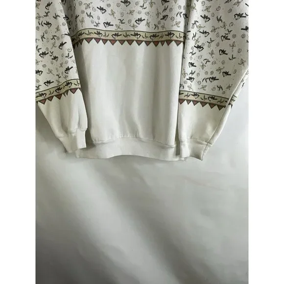 💥BOGO💥 Vintage Cream and Brown Patterned Sweater - Picture 2 of 7